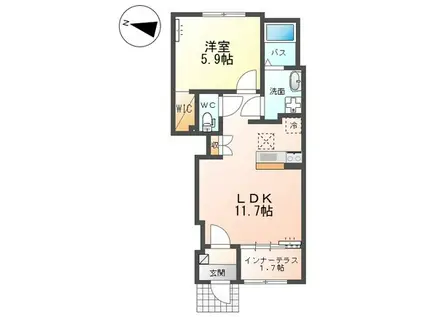 CONSOLAR(1LDK/1階)の間取り写真