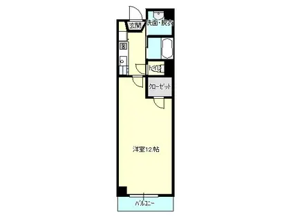 フルヴィエール(1K/2階)の間取り写真