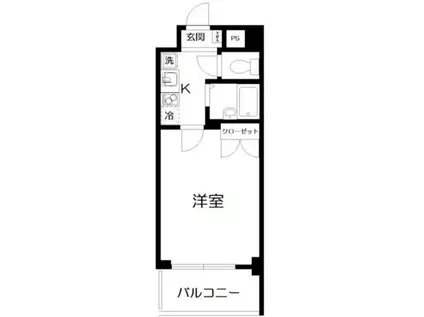 ファストコート亀戸(1K/4階)の間取り写真