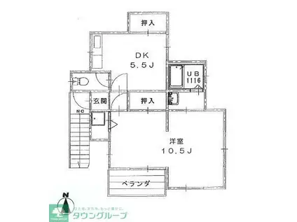 KLIEN(1DK/2階)の間取り写真