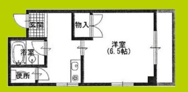 ルベール公園前(1K/3階)の間取り写真