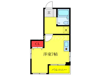 第2関口ビル(ワンルーム/2階)の間取り写真