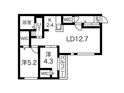 ラヴィ南平岸 (2LDK/3階)の間取り写真
