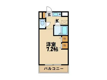 ガーデンカルミヤA(1K/3階)の間取り写真