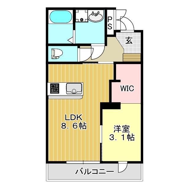 マンハッタンパレス(1LDK/3階)の間取り写真
