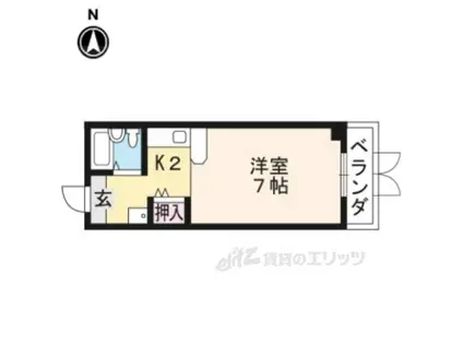 フォレスト(1K/3階)の間取り写真