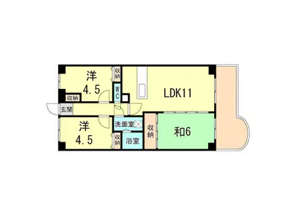 エクセランス大久保I番館(4LDK/7階)の間取り写真