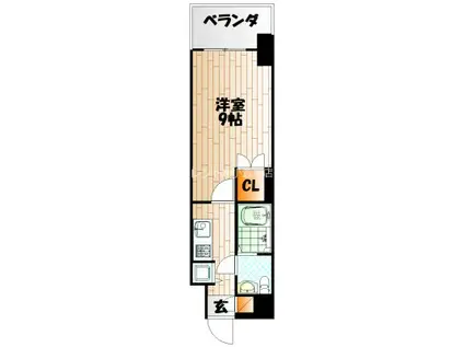 NO.63 オリエントキャピタルタワー(1K/18階)の間取り写真