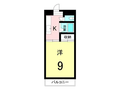 高坂中央ビル(1K/2階)の間取り写真