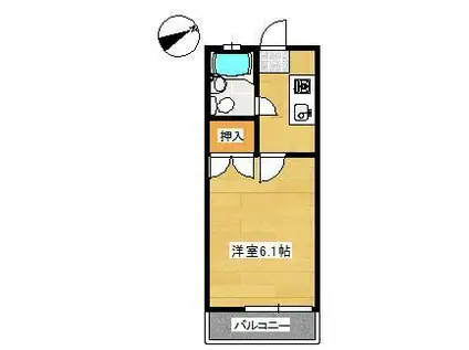 パークアベニュー北公園(1K/2階)の間取り写真