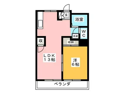 プラザ東十条(1LDK/3階)の間取り写真