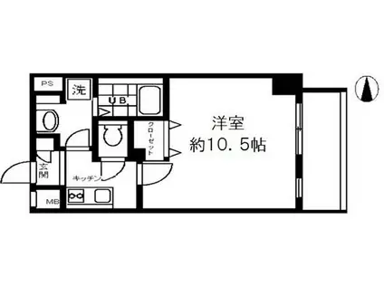 RCハイム(1K/1階)の間取り写真