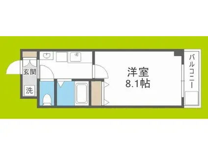 M・プラザ堀江南(1K/8階)の間取り写真