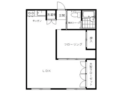 シルクホーム(1LDK/2階)の間取り写真