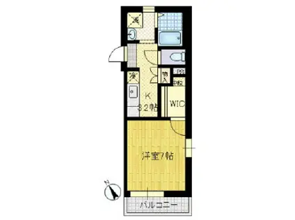 スペースK(1K/3階)の間取り写真