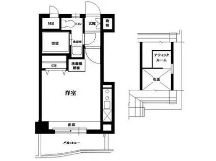 エステートモアサザンステーション(ワンルーム/11階)の間取り写真