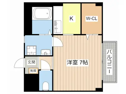 シャトル孝(1K/2階)の間取り写真