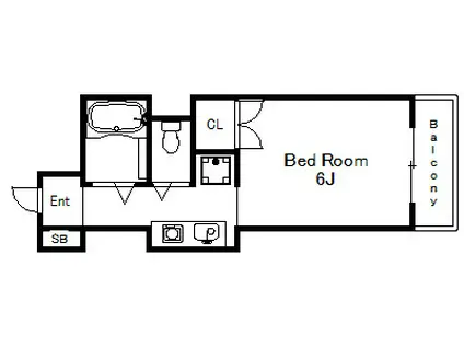 サントロペ(ワンルーム/3階)の間取り写真
