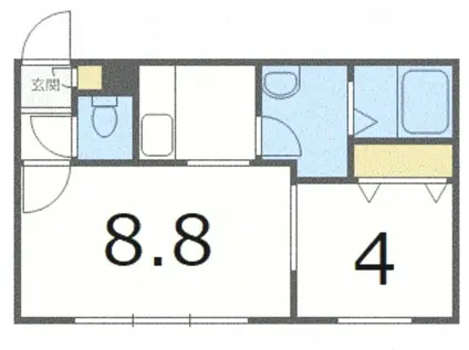 サンテラスKEI(1LDK/3階)の間取り写真