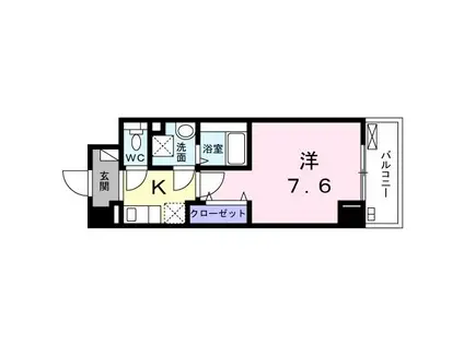 GRACE FOREST(1K/3階)の間取り写真