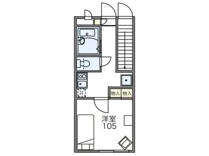 レオパレスTAURUS(1K/2階)の間取り写真