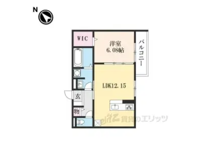 CASA SERENO(1LDK/2階)の間取り写真