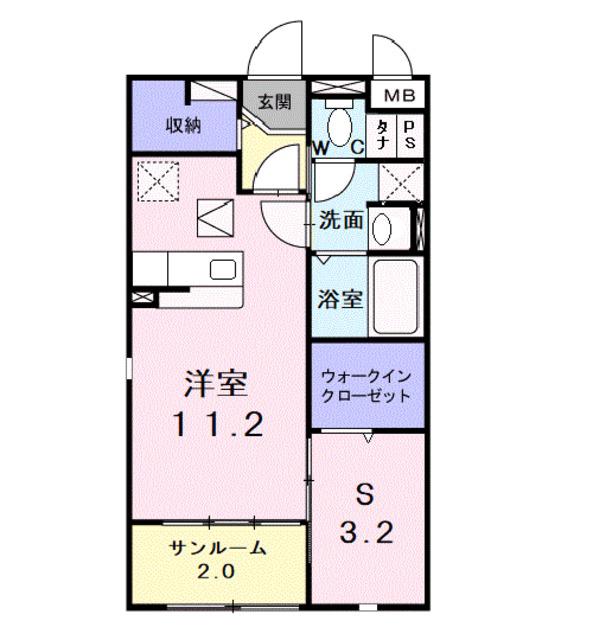 南海泉北線 深井駅 徒歩19分 2階建 築16年(1LDK/1階)の間取り写真