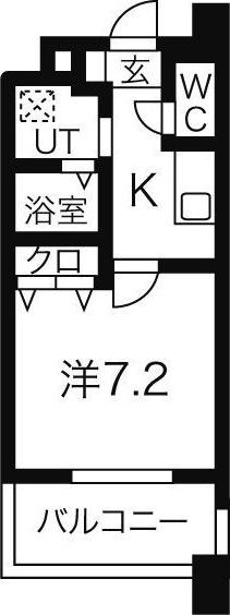 MARCHE一宮(1K/12階)の間取り写真