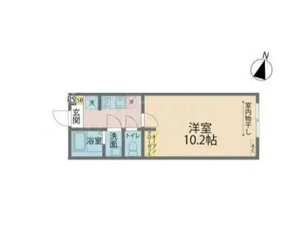 カインドネス町田IV(1K/2階)の間取り写真