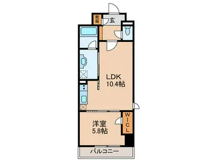 ダイワシティー千種(1LDK/4階)の間取り写真