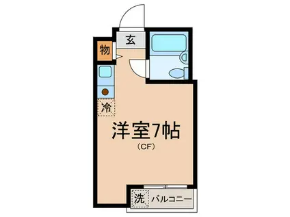 リトルシャトー(ワンルーム/1階)の間取り写真