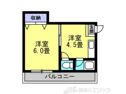 リアライズ上新庄豊新(1DK/2階)の間取り写真