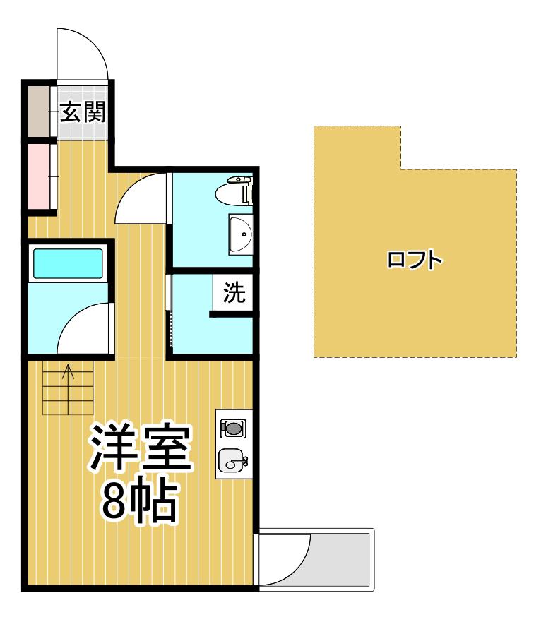 C4 KOSHIEN イースト(ワンルーム/4階)の間取り写真
