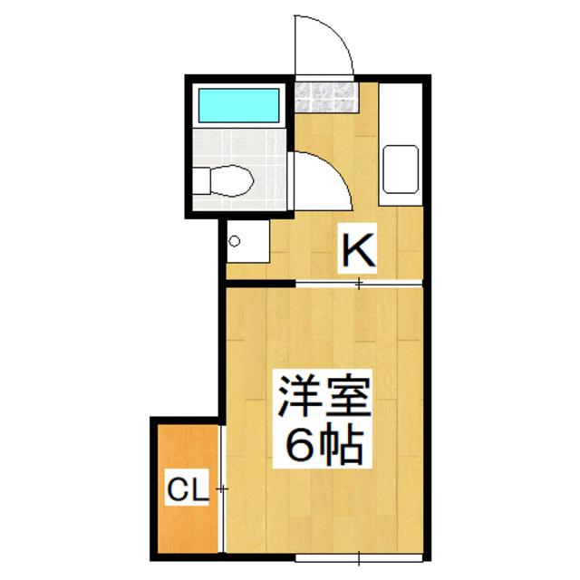 STEP LIGHTLY(1K/1階)の間取り写真