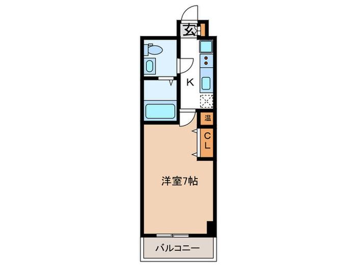 マロワール神戸(1K/4階)の間取り写真