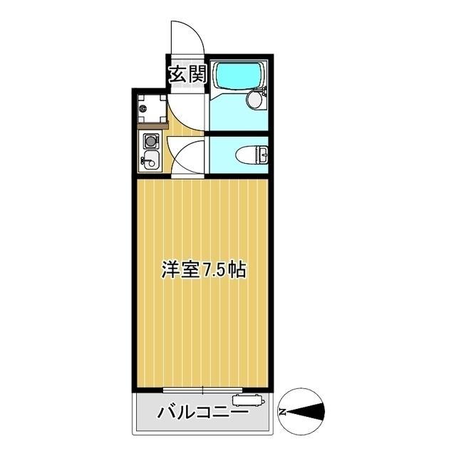 メゾン衆楽園(1K/1階)の間取り写真
