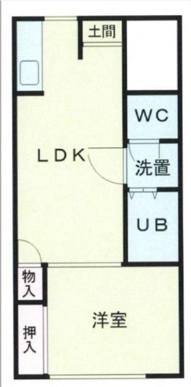 イーストコート桶川(1LDK/4階)の間取り写真