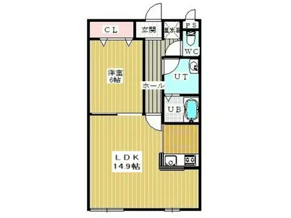 NEXTIII(1LDK/3階)の間取り写真
