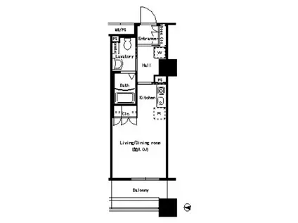 パークアクシス名駅南(ワンルーム/3階)の間取り写真