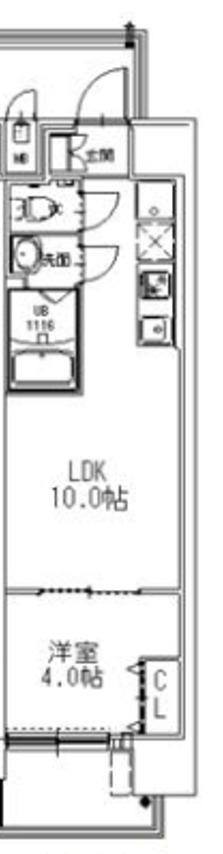 AND TERRACE 文の里(1LDK/7階)の間取り写真