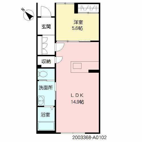 AVENTA(1LDK/1階)の間取り写真