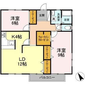 ヨーキーハウス(2LDK/2階)の間取り写真