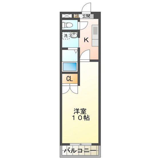 江戸橋利平治マンション(1K/3階)の間取り写真