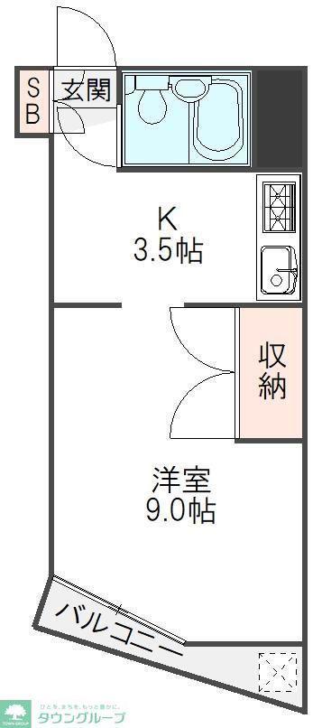 サンライトマンション(2K/3階)の間取り写真