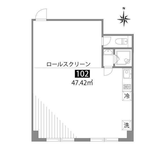 グランヒルズ西新宿(ワンルーム/1階)の間取り写真
