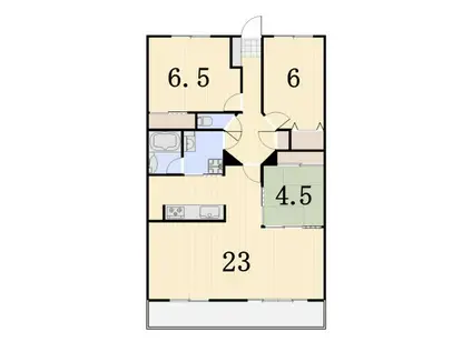 フローレンス木太6区グランドアーク(3LDK/7階)の間取り写真