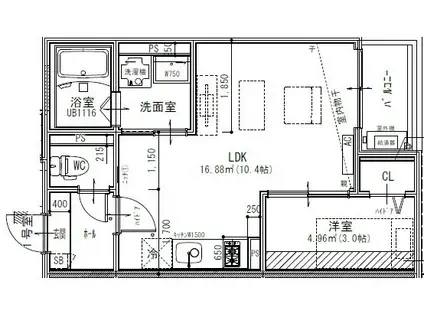 JACK SHOHOV(1LDK/3階)の間取り写真