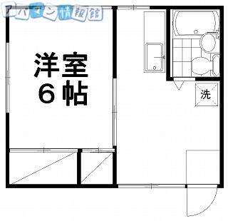 ハイツ・サカエ(1K/1階)の間取り写真