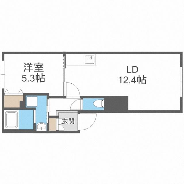 ORION STAR(1LDK/2階)の間取り写真