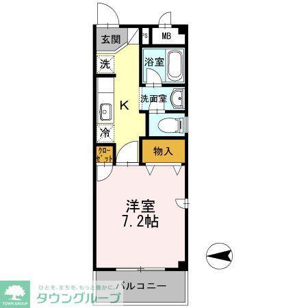 サマービレッジ(1K/2階)の間取り写真